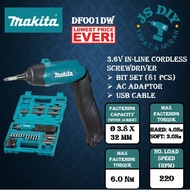 MAKITA DF001DW 3.6V CORDLESS SCREWDRIVE WITH 81PCS ACCESSORIES 『DIY Tools』『1 Year Warranty』『100% Ori