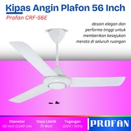 PROFAN 56 Inch White Ceiling Fan CRF-56E Ceiling Fan 56" White 56 Inch Iron Blade Fan Home Dining Ce