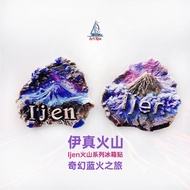 Ijen Ijen Volcanic Refrigerator Stickers Indonesia Home Decoration High-value ins Style Room Gift So