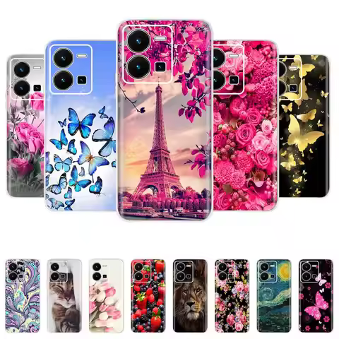 Y35 2022 Phone Case For Vivo Y35 Y 35 4G 6.58" Fashion Pattern Soft Silicone Phone Back Cover For Vi