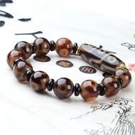 Dzi Beads Bracelet Tibetan Agate Nine-Eyed Dzi Beads Bracelet Tibetan Dzi Beads Nine-Eyed Dzi Beads 