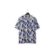 Back to Green- 袖花襯衫 棉質 浮世繪 sf-09vintage shirt