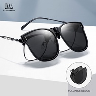LouisWill Sunglasses for Men Foldable Sunglasses for Women Folding Sunglasses Women Clip On Sunglass