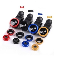 3 in 1 Clip Lens Fish Eye， Wide， Macro for iPhone， Samsung， Mobile Phones Tablet