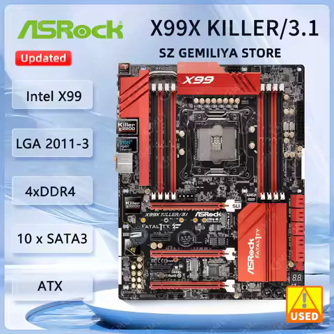 X99 Motherboard ASRock X99X KILLER/3.1 Motherboard LGA 2011-3 DDR4 128GB ATX support E5-4610 E5-2697