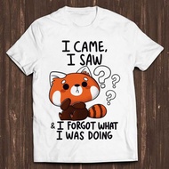 I Came I Saw I Forget What I Was Doing Forgetful Red Panda Hilarious Witty Humor Funny Meme Gift Tee