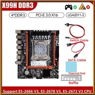 [chasoedivine.] X99H Desktop Motherboard+Thermal Pad LGA2011-V3 B85 Chip DDR3X4 ECC Slot M.2 NVME PC