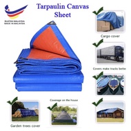 Grade AA Korea Canvas Orange Blue PE Tarpaulin Canopy Tent Sidewall Cover Kanvas Biru Oren Kanopi Khemah