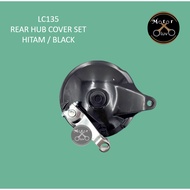 YAMAHA LC135 REAR HUB BRAKE PANEL SET BLACK GOOD QUALITY HUB GANTANG BELAKANG SET BREK HUB HITAM
