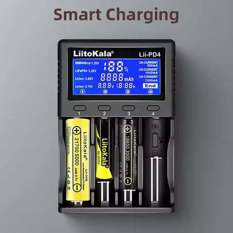 Liitokala Lii-PD4 Lii-PD2 18650 Battery Charger for 1.2V 3.7V NiMH 26650 21700 18350 18500 14500 AA 