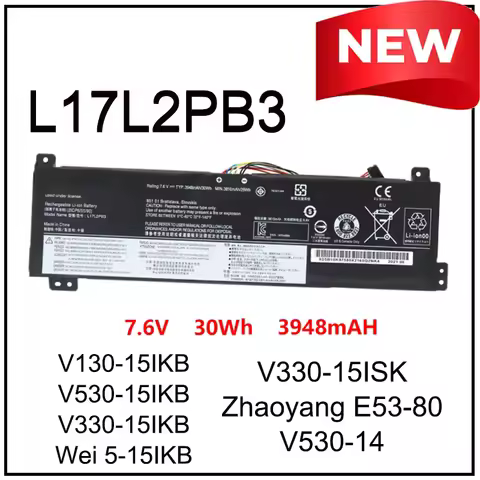 L17L2PB3 L17M2PB3 L17M2PB4 L17C2PB3 L17C2PB4 Laptop Battery for Lenovo V130-15IKB V330-15IKB V530-14