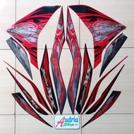 MERAH Yamaha Jupiter Mx 2011 Black-Red Motorcycle Striping Sticker