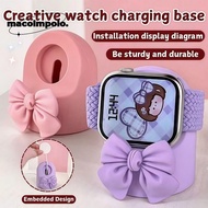 Watch Charging Dock, Bow Anti-slip Smart Watch Charger Stand, Creative Portable Durable Silicone Wat
