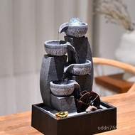 Fountain Waterwheel Flowing Water Wheel Desktop Style Ornament Table Crystal Ball Circulating Money-