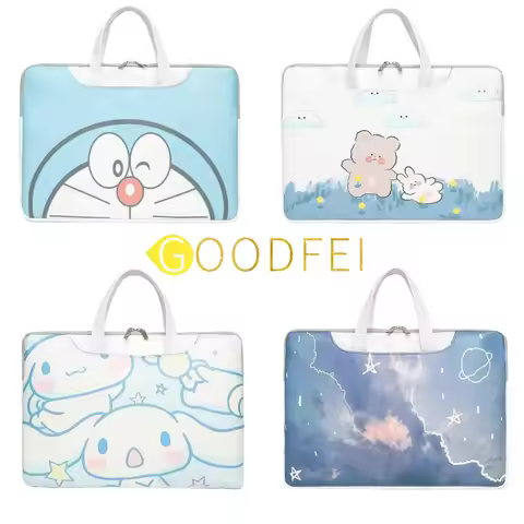 Waterproof Fashion Casual Woman Cartoon Print Laptop Bag 13.3Inch 14 Inch 15.6 Inch For Apple Huawei