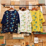 ⚡️ 限量 日本 刺繡 森系 emago 短袖T恤 藍色