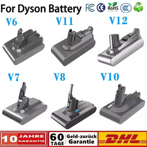 Vacuum Cleaner Rechargeable Battery for Dyson V6 V7 V8 V10 V11 Series SV07 SV09 SV10 SV12 DC62 Absol