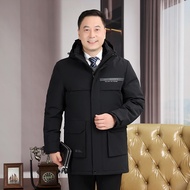KY-D Winter New down Jacket Men's Thickened Middle-Aged and Elderly Winter Clothing Warm Mid-Length down Jacket down Jac