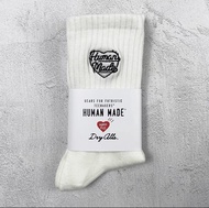 Japanese Human Made Me Black And White Embroidered Socks High-rise Fashionable Cotton Versatile Mens