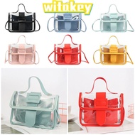 WITAKEY Messager Bag Women Small PVC Transparent Crossbody Handbag