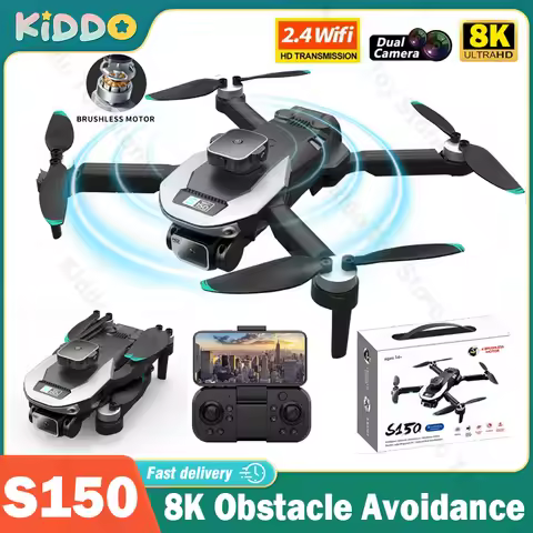 S150 Mini RC Drone 8K Professional Dual Camera Wifi Obstacle Avoidance Optical Flow Brushless RC Dro