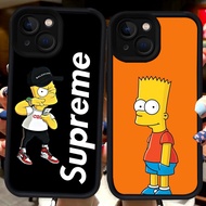 Black Casing for iphone 6s 8 13 14 6 7 Pro Max Plus H88 The Simpsons