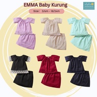 Alpha Mamma - Baju Kurung Baby Girl Newborn Budak Perempuan Baju Raya Cotton Lengan Pendek