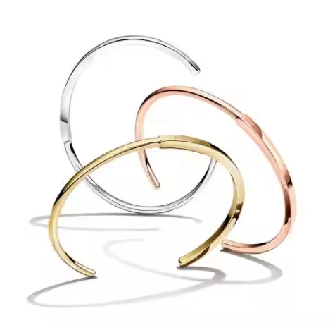 Authentic 925 Sterling Silver Bracelet Rose Gold pandora Signature I-D Bangle Fit Women Bead Charm D