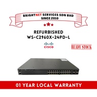 [READY STOCK] Refurbished Cisco WS-C2960X-24PD-L Catalyst 2960-X 24 GigE PoE 370W 2 x 10G SFP+ LAN B