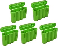 Powertron AA AAA CR123A Green Battery Holder Storage Case 5 Cases