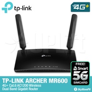 TP-Link Archer MR600 4G+ Cat6 AC1200 Wireless Dual Band Gigabit Modem Router Compatible with Smart Globe Dito Gomo TNT TM Networks Band Frequency Selection with FREE Smart 5G SIM Card (SIM-Based / Openline)