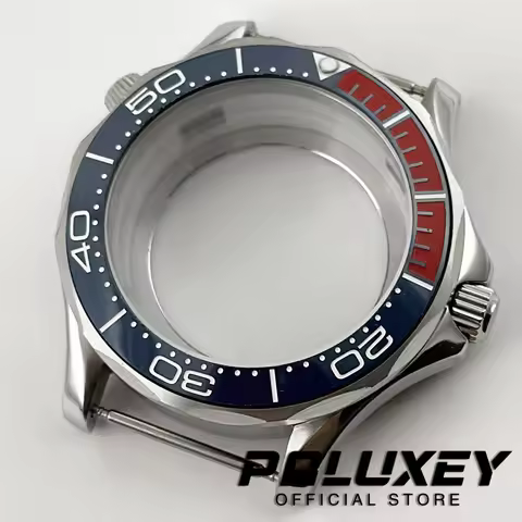 41mm NH35 Seamaster 300 Case Sapphire Crystal Watch Case 316L Stainless Steel Waterproof fit NH34 NH