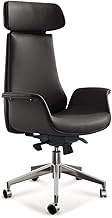 High Back Executive Office Chair Comfortable Faux Leather Computer Desk Chair Lifting Rotating Waist Boss Chair Ergonomic (Color : Beige Size : Microfiber Leather) (Black Cowhide) interesting