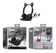 New Headphone Gaming Lucu Anak Laki-laki dan Perempuan Headset AKZ 020 Belajar Gaming Telinga Kucing