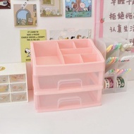 3-Tier Mini Plastic Cabinet for Korean Style Study Desk Decoration, Plastic Cabinet for Study Desk D