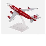 16cm AirAsia Airbus A340 Diecast Model Plane 1:400 Alloy Aircraft Scale Kapal Terbang Collectible Av