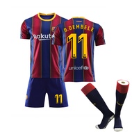 Adults Kids Football Kits Soccer Set FCS Barcelonas 20-21 Home And Away No. 10 Messis Competition Un