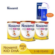 Novalac Novamil KID DHA 1-10 Years | 800g x 3 &amp; Free Gift | Exp: 01/2025