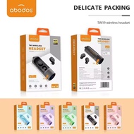 ABODOS TW-19 TWS Wireless Headset 360° Rotating Hifi Sound Bluetooth Headset BLACK