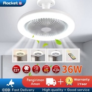 Ceiling Fan Light / Fan Light Ceiling Fan + Lamp + Remote E27