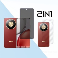 Honor X9D Anti-Spy Tempered Glass Screen Protector For Honor X7D Skin Carbon back film