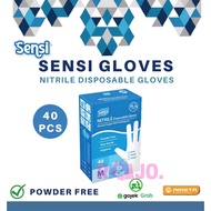 Sensi Nitrile Gloves 40pcs Nitrile Disposable Gloves