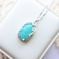 天然石亞馬遜石　線狀珠寶項鍊　吊墜