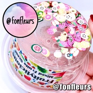 Fonfleurs SG Fruitylicious 4oz Clear Transparent Tutti Fruity Scent Fruits Peach Fruit Slime Toys Ki