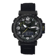 Casio ProTrek Analog Digital Bio Based Resin And Cloth Strap Green Dial Solar PRG-601YB-3 100M Mens Watch