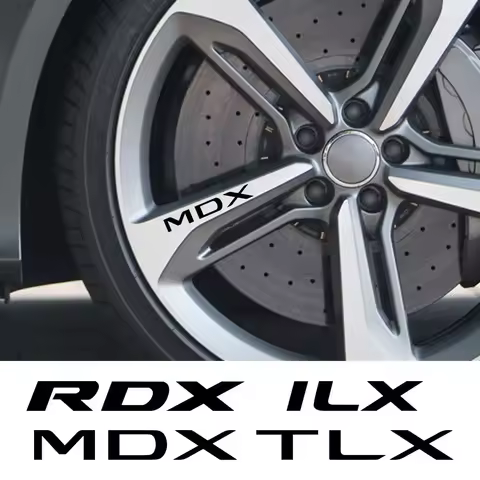 4PCS Car Styling Wheel Rim Decor Stickers Auto Reflective Vinyl Film Decals Accessories For Acura MD