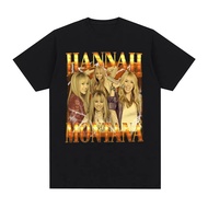 Hannah Montana Limited Edition Pattern Printed Fashion Trend Aesthetic Cotton T-shirt