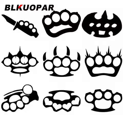 BLKUOPAR for Brass Knuckles Weapon Car Stickers Creative Creative Occlusion Scratch Decals Vinyl Mot