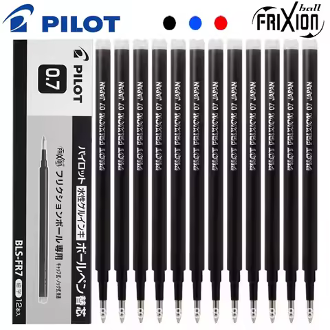 12pcs Pilot Frixion Erasable Pen Refill 0.5/0.7mm BLS-FR7/FR5 for Gel Pen LFBK-23F/23EF Smooth Writi