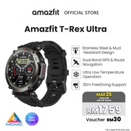 Amazfit T-Rex Ultra 47mm Smart Watch for Men, Dual-Band GPS, Route Import & Navigation, 6 Satellite 